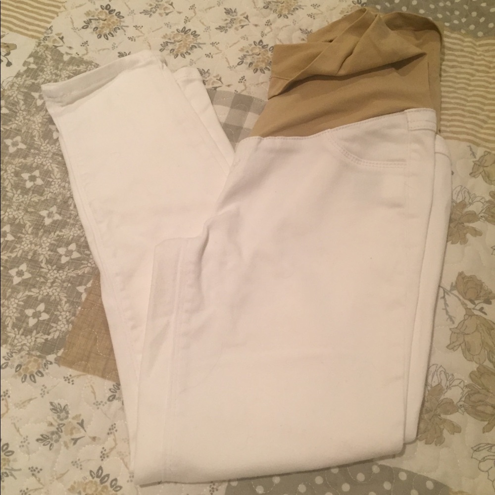 White maternity ankle jeans-excellent condition